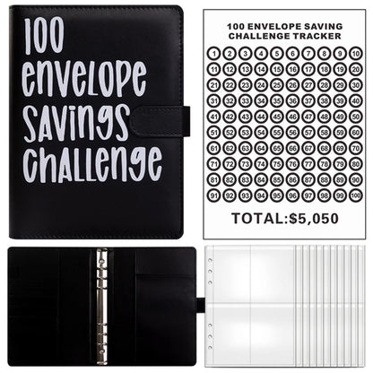 100 Envelope Challenge Binder Save Savings Challenges Loose-Leaf Binder Budget Binder With Cash Envelopes Money Organizer System