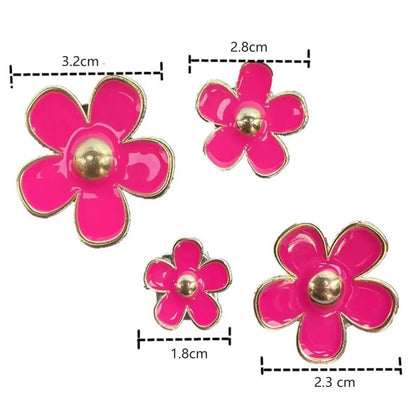 4Pcs Flower Car Air Freshener Clip Alloy Car Air Vent Fragrance Clip Auto Air Outlet Mount Aromatherapy Diffuser Car Accessories
