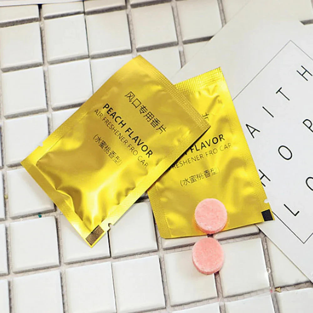 5Pcs Car Air Fresheners Refills Car Air Vent Clip Flavor Replacement Set Solid Fragrance Scent Air Freshener Refill Tablets