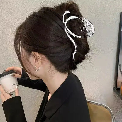2025 New Vintage Ribbon Bow Hair Claws Exquisite Metal Hair Clip Clasp Hairpins For Women Hair Accessories Barrettes Shark Clips