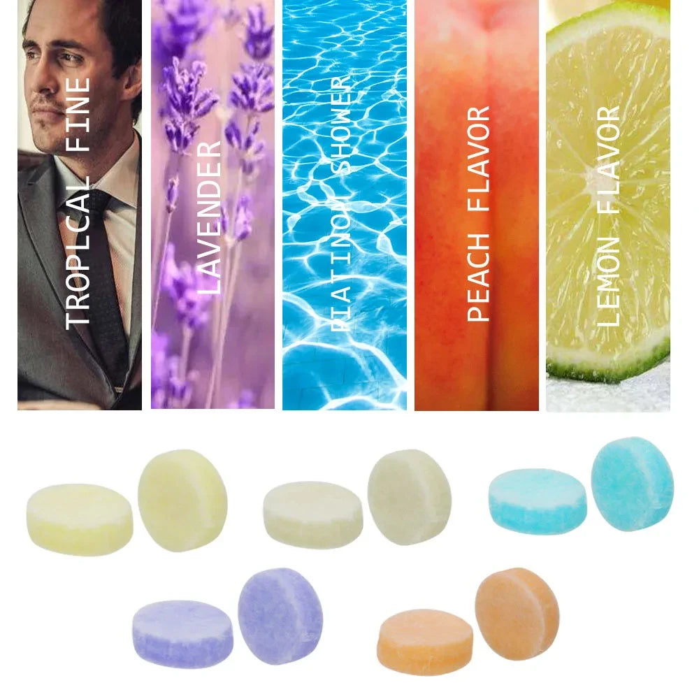 5Pcs Car Air Fresheners Refills Car Air Vent Clip Flavor Replacement Set Solid Fragrance Scent Air Freshener Refill Tablets