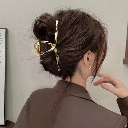 2025 New Vintage Ribbon Bow Hair Claws Exquisite Metal Hair Clip Clasp Hairpins For Women Hair Accessories Barrettes Shark Clips