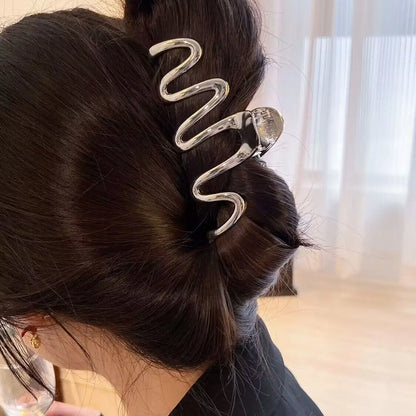 2025 New Vintage Ribbon Bow Hair Claws Exquisite Metal Hair Clip Clasp Hairpins For Women Hair Accessories Barrettes Shark Clips