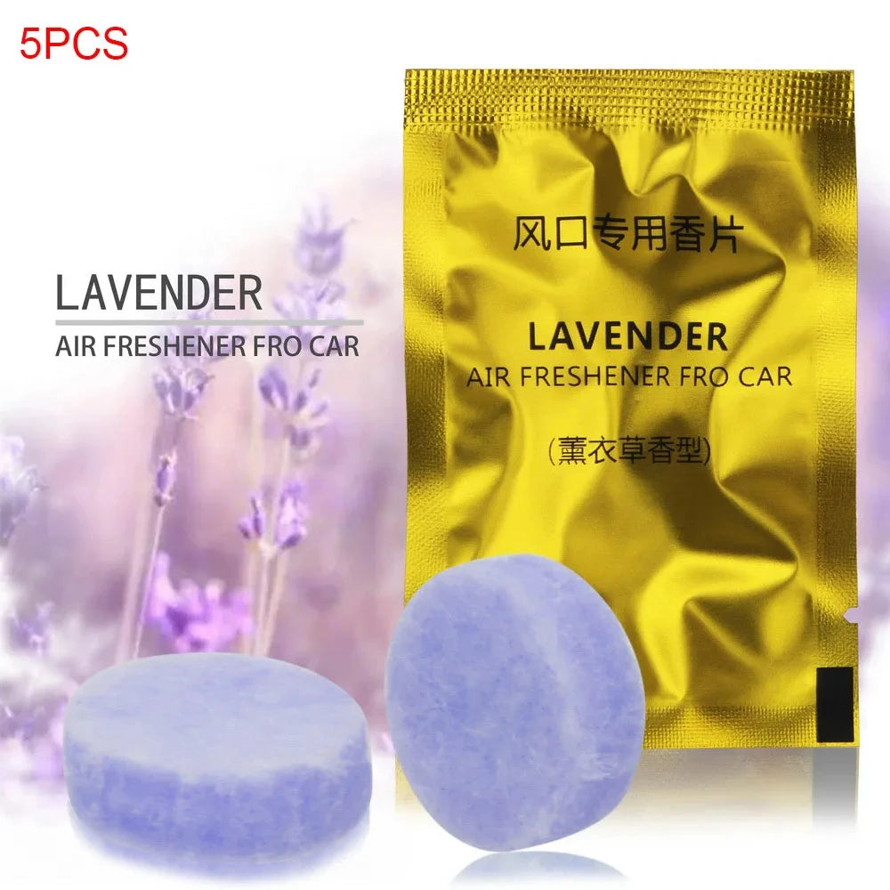 5Pcs Car Air Fresheners Refills Car Air Vent Clip Flavor Replacement Set Solid Fragrance Scent Air Freshener Refill Tablets