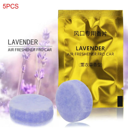 5Pcs Car Air Fresheners Refills Car Air Vent Clip Flavor Replacement Set Solid Fragrance Scent Air Freshener Refill Tablets
