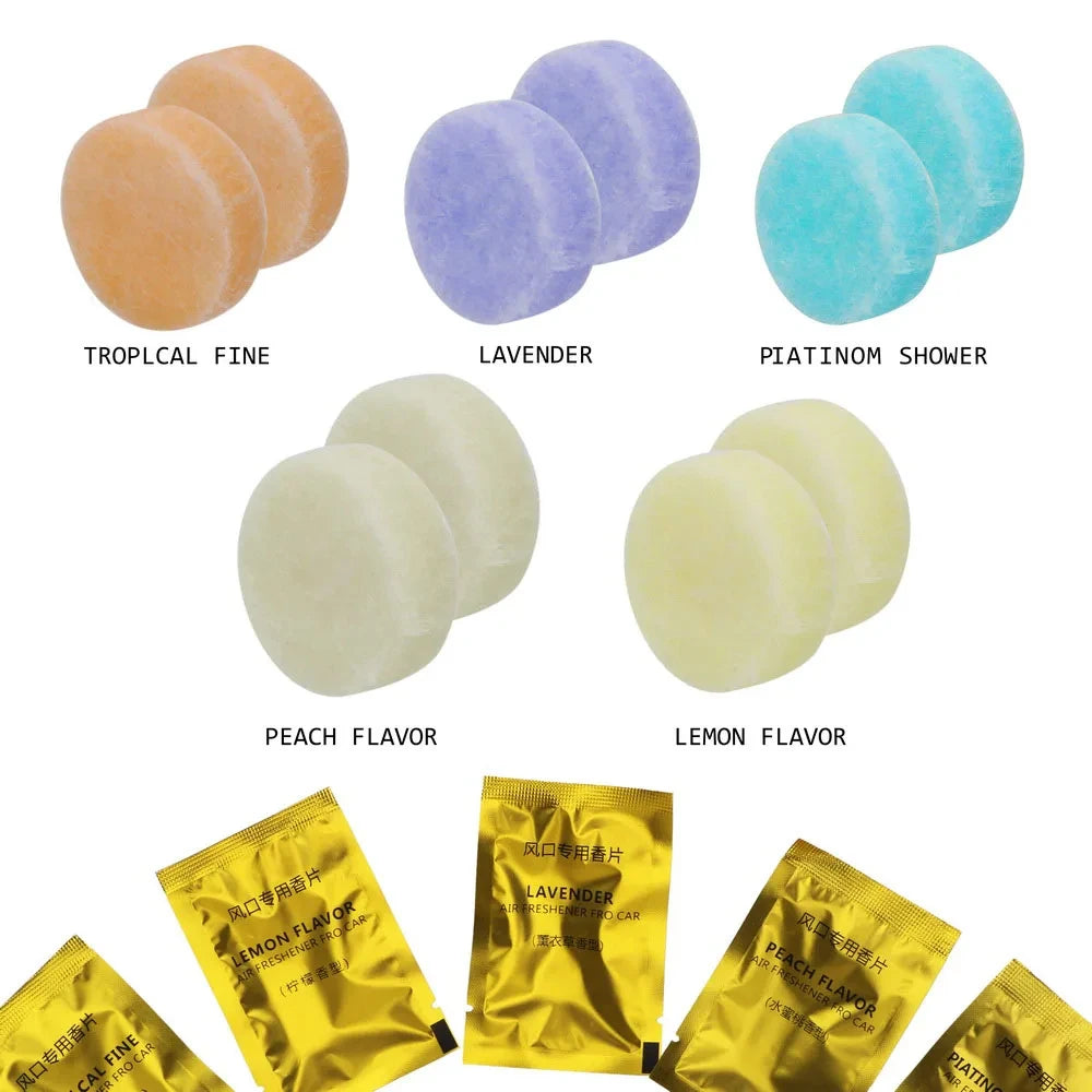 5Pcs Car Air Fresheners Refills Car Air Vent Clip Flavor Replacement Set Solid Fragrance Scent Air Freshener Refill Tablets
