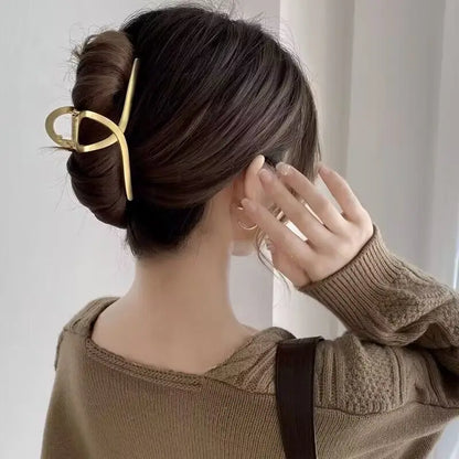 2025 New Vintage Ribbon Bow Hair Claws Exquisite Metal Hair Clip Clasp Hairpins For Women Hair Accessories Barrettes Shark Clips
