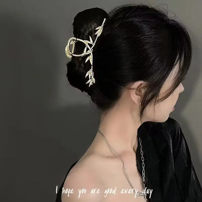 2025 New Vintage Ribbon Bow Hair Claws Exquisite Metal Hair Clip Clasp Hairpins For Women Hair Accessories Barrettes Shark Clips