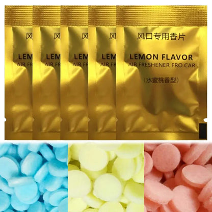 5Pcs Car Air Fresheners Refills Car Air Vent Clip Flavor Replacement Set Solid Fragrance Scent Air Freshener Refill Tablets