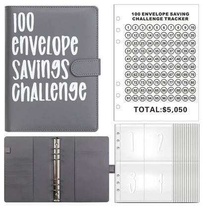 100 Envelope Challenge Binder Save Savings Challenges Loose-Leaf Binder Budget Binder With Cash Envelopes Money Organizer System