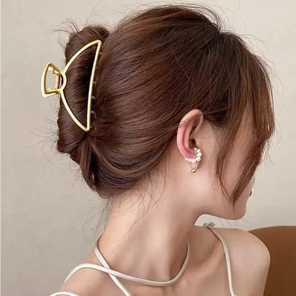 2025 New Vintage Ribbon Bow Hair Claws Exquisite Metal Hair Clip Clasp Hairpins For Women Hair Accessories Barrettes Shark Clips
