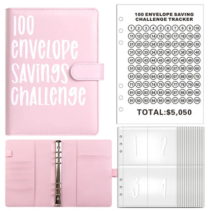 100 Envelope Challenge Binder Save Savings Challenges Loose-Leaf Binder Budget Binder With Cash Envelopes Money Organizer System