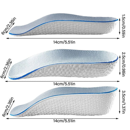 New Breathable Invisible height Insole Convenient to Use Arch support Half Insole Durable Orthopedic Foot Sole Pad for Men Women