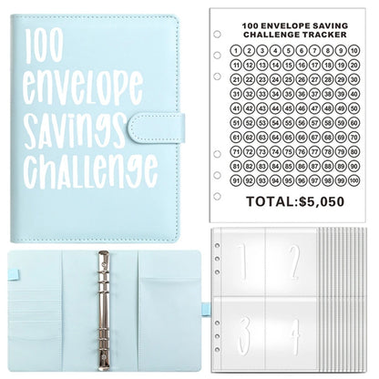 100 Envelope Challenge Binder Save Savings Challenges Loose-Leaf Binder Budget Binder With Cash Envelopes Money Organizer System