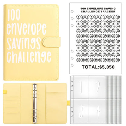 100 Envelope Challenge Binder Save Savings Challenges Loose-Leaf Binder Budget Binder With Cash Envelopes Money Organizer System